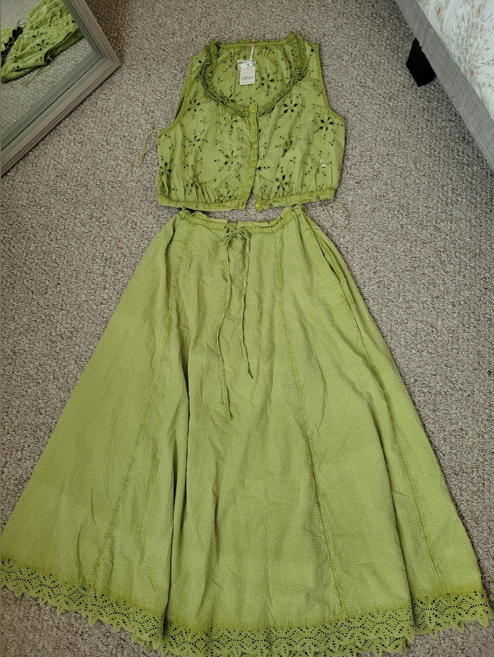 Free People Maxi Skirt and Cropped Top Set - Picture 3 of 7